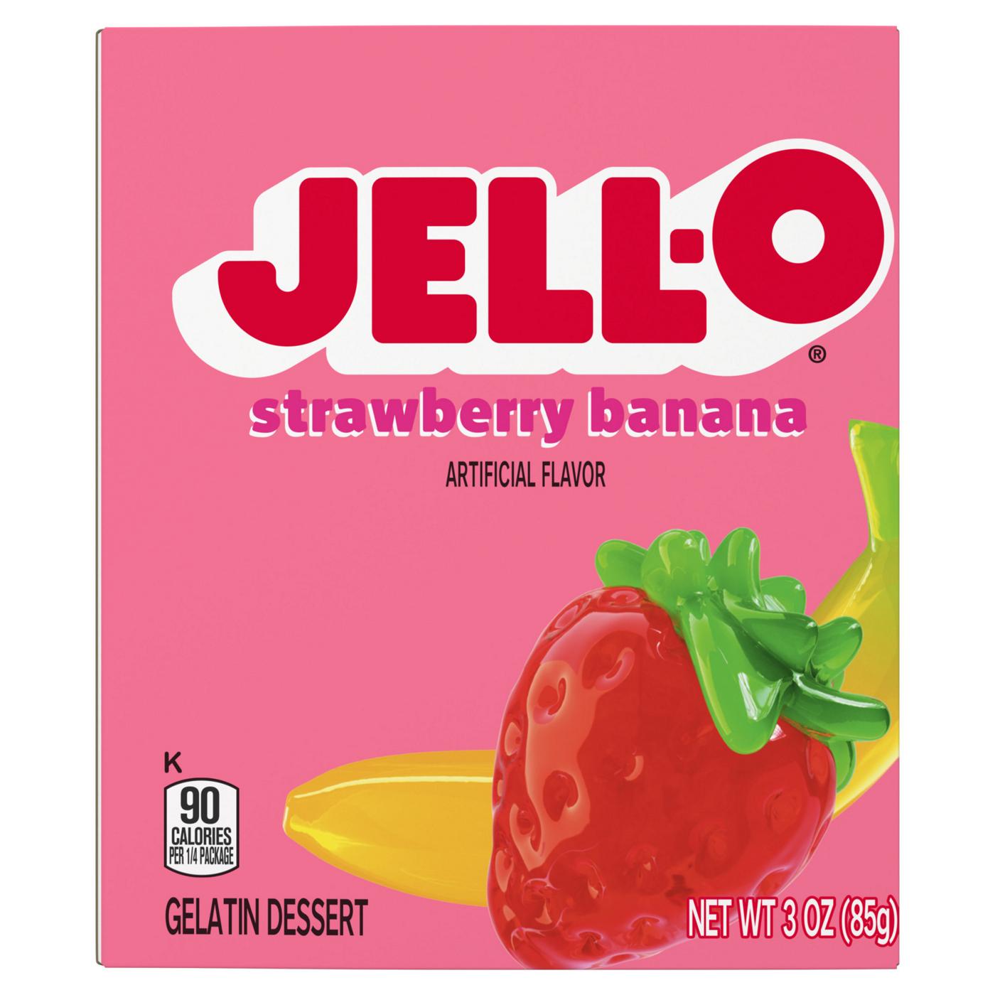 Jell-O Strawberry Banana Gelatin Dessert Mix; image 5 of 5