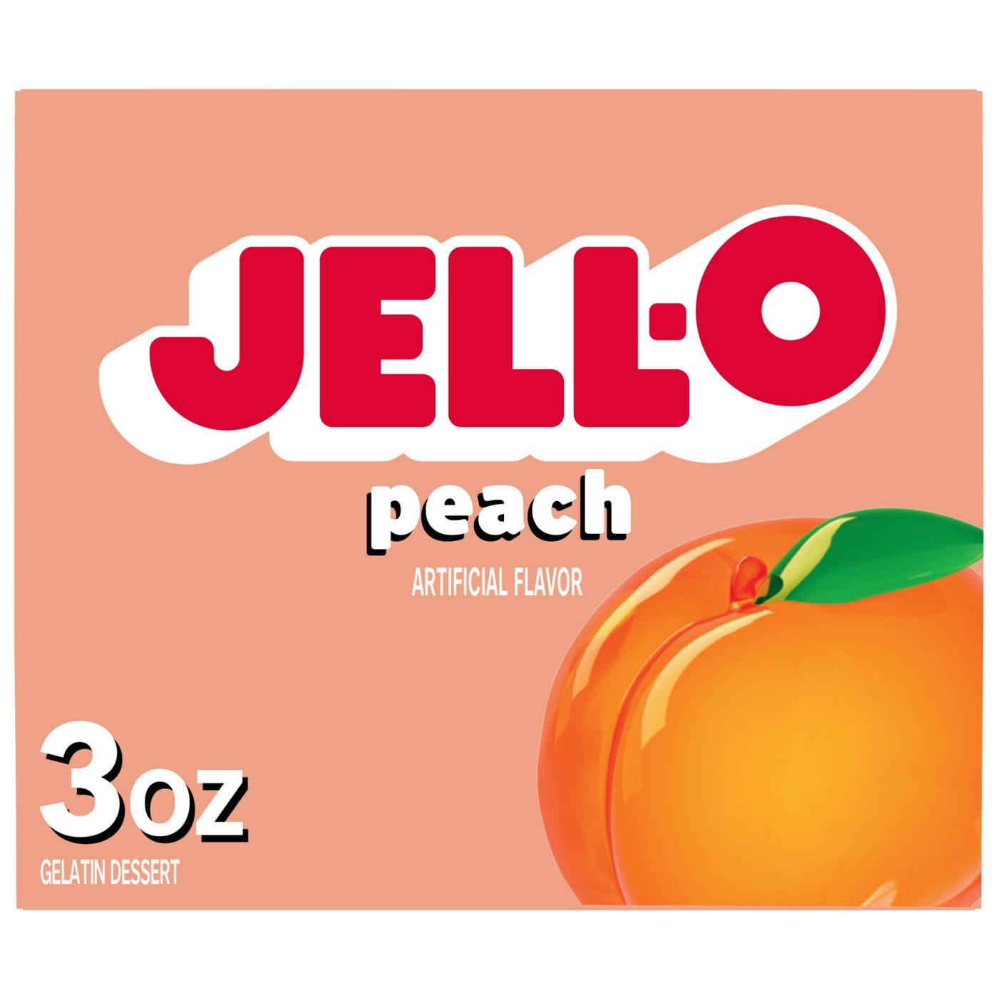 Jell-O Peach Gelatin Dessert Mix; image 1 of 5