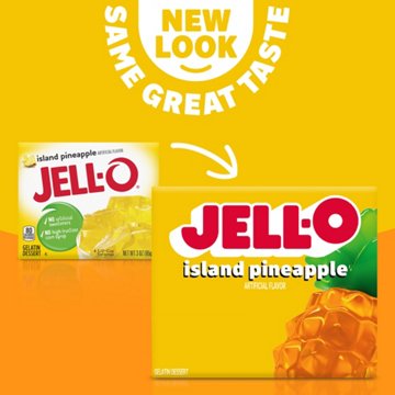 Jell-O Island Pineapple Instant Gelatin Mix, 3 oz