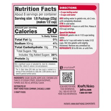 Jell-O Strawberry Instant Gelatin Mix, 6 oz