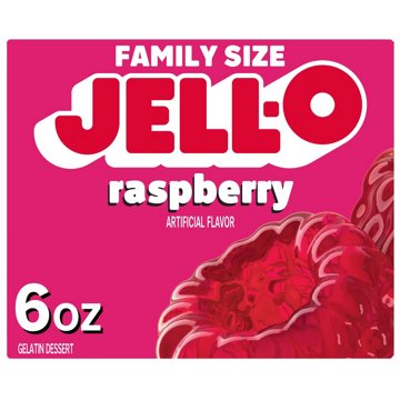 Jell-O Raspberry Instant Gelatin Mix, 6 oz
