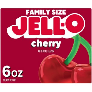Jell-O Cherry Instant Gelatin Mix, 6 oz