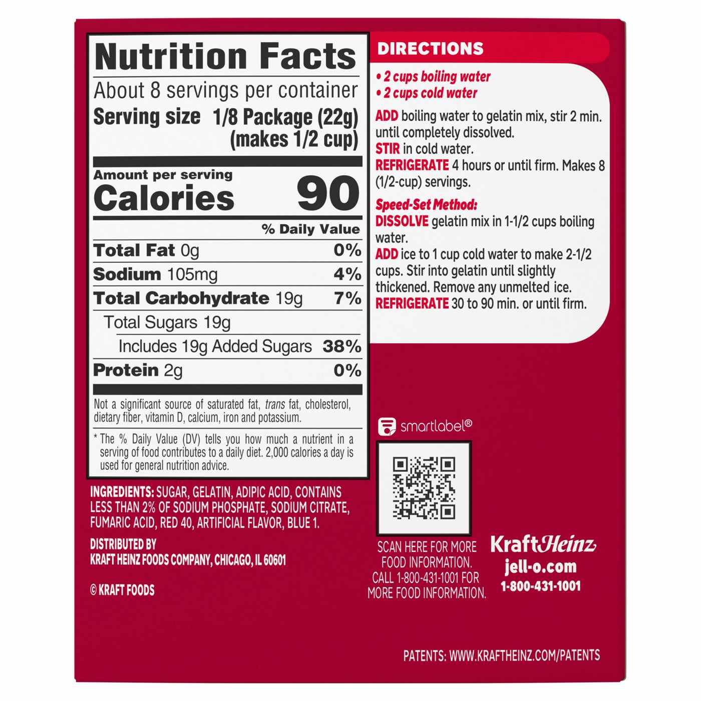 Jell-O Cherry Instant Gelatin Mix; image 5 of 5