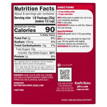 Jell-O Cherry Instant Gelatin Mix, 6 oz