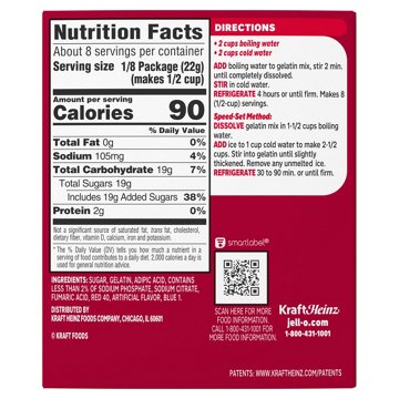 Jell-O Cherry Instant Gelatin Mix, 6 oz