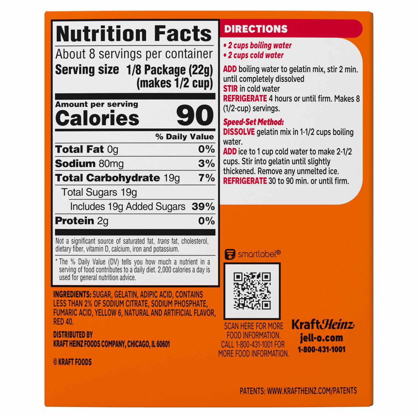 Jell-O Orange Instant Gelatin Mix; image 2 of 4