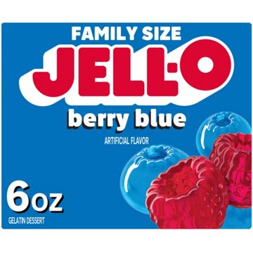 Jell-O Berry Blue Instant Gelatin Mix, 6 oz