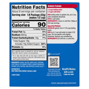 Jell-O Berry Blue Instant Gelatin Mix, 6 oz