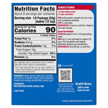 Jell-O Berry Blue Instant Gelatin Mix, 6 oz