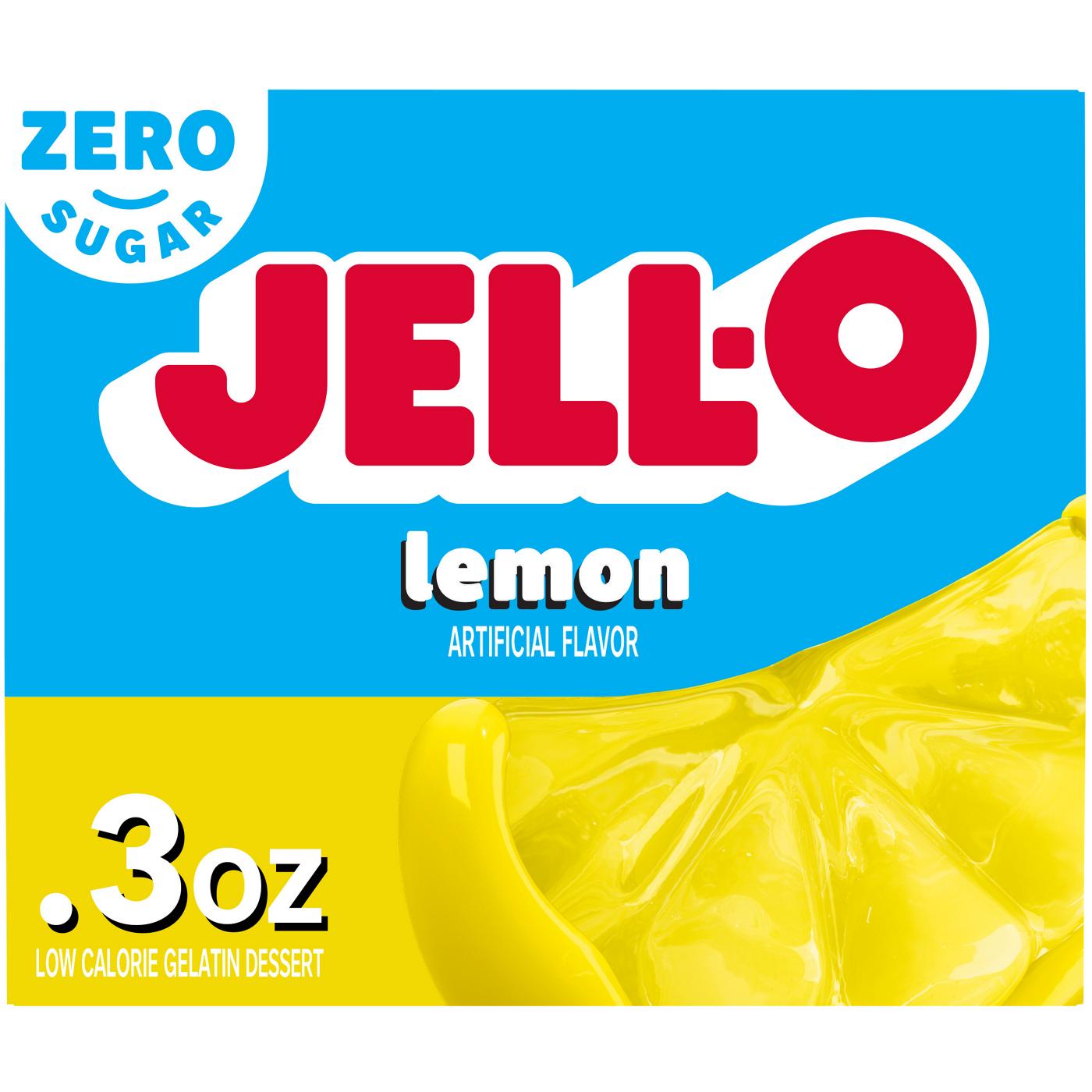 Jell-O Sugar Free Lemon Gelatin Dessert Mix; image 1 of 5