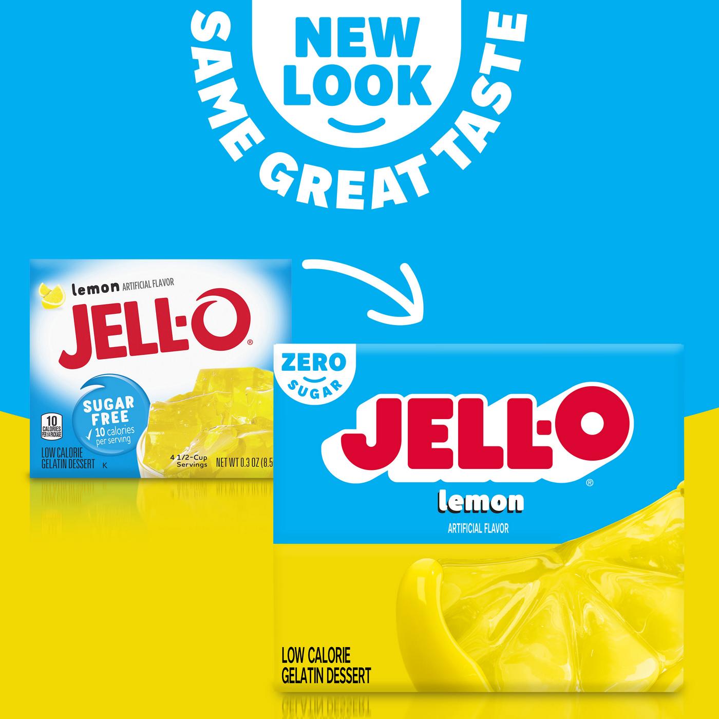 Jell-O Sugar Free Lemon Gelatin Dessert Mix; image 4 of 5