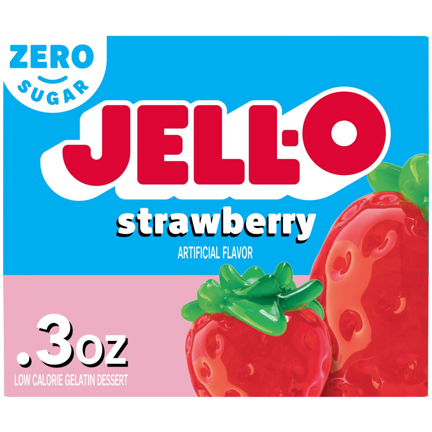 Jell-O Sugar Free Strawberry Instant Gelatin Mix; image 1 of 5