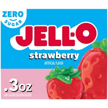 Jell-O Sugar Free Strawberry Instant Gelatin Mix, 0.3 oz