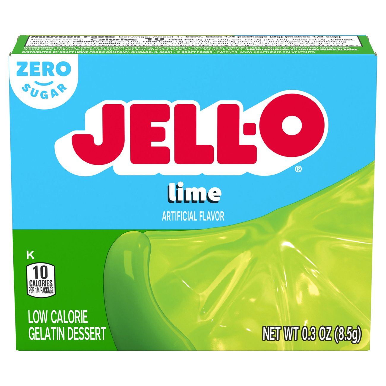 Jell O Sugar Free Lime Gelatin Dessert Mix Shop Pudding And Gelatin Mix At H E B 