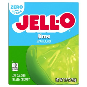 Jell-O Sugar Free Lime Gelatin Dessert Mix, 0.3 oz