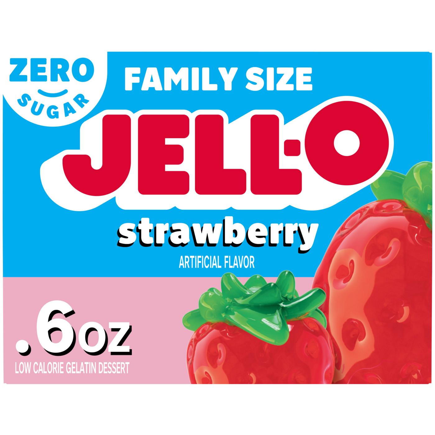 Jell-O Sugar Free Strawberry Instant Gelatin Mix; image 1 of 5