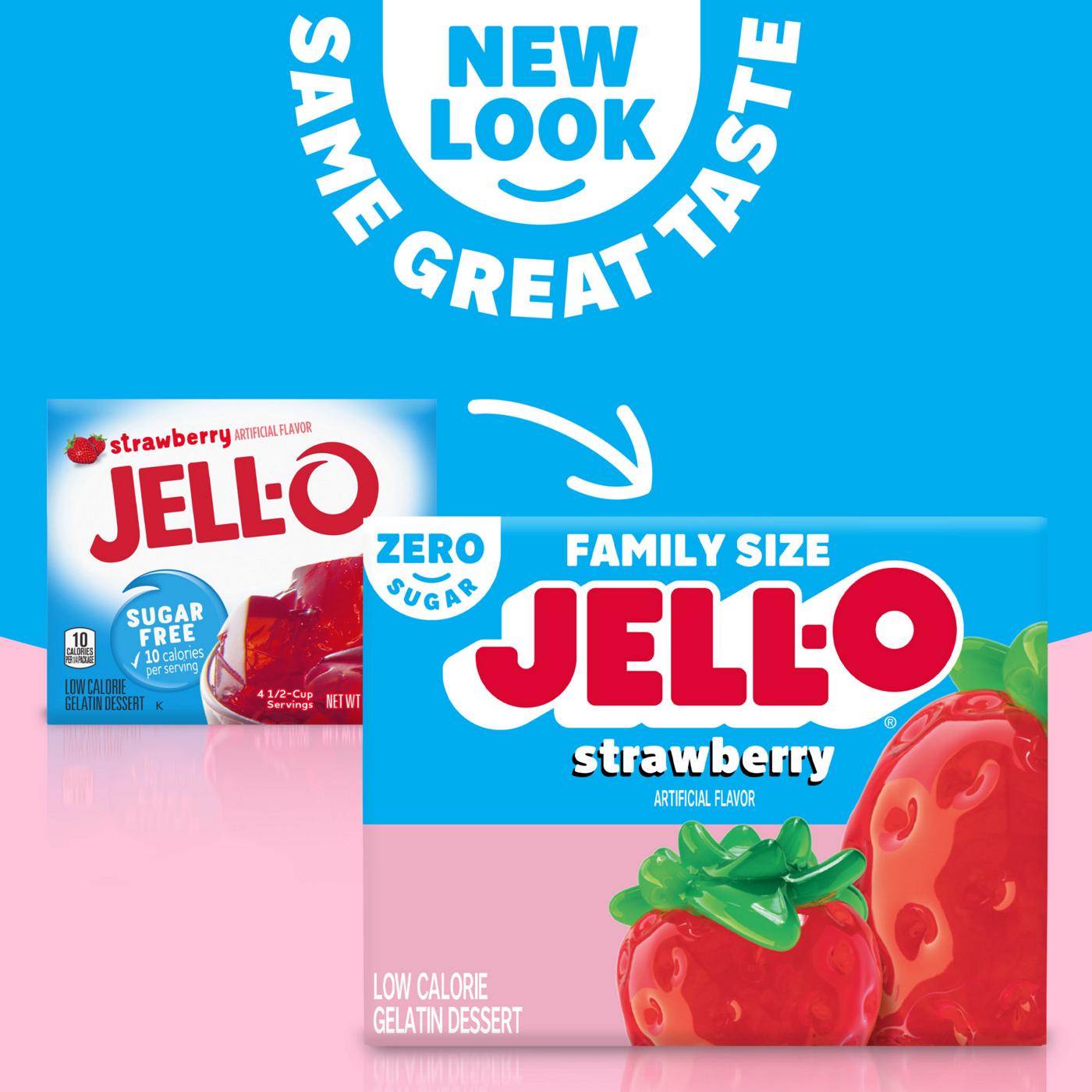 Jell-O Sugar Free Strawberry Instant Gelatin Mix; image 5 of 5