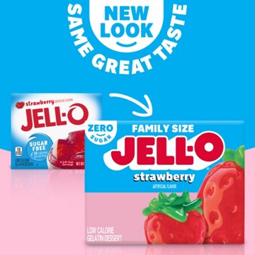Jell-O Sugar Free Strawberry Instant Gelatin Mix, 0.6 oz