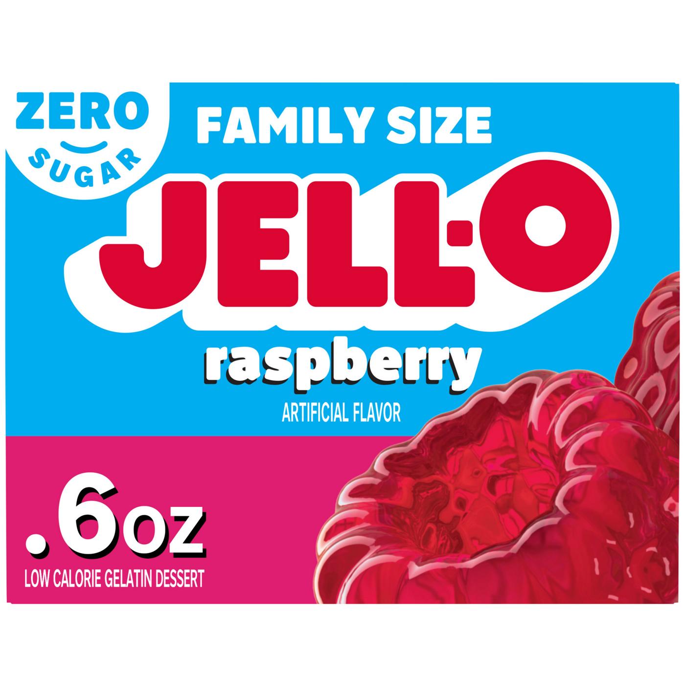 Jell-O Sugar Free Raspberry Instant Gelatin Mix; image 1 of 5