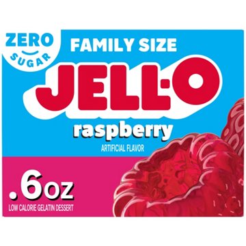 Jell-O Sugar Free Raspberry Instant Gelatin Mix, 0.6 oz