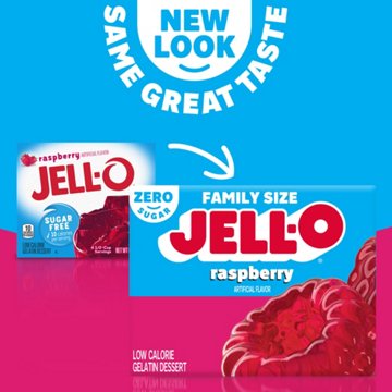 Jell-O Sugar Free Raspberry Instant Gelatin Mix, 0.6 oz