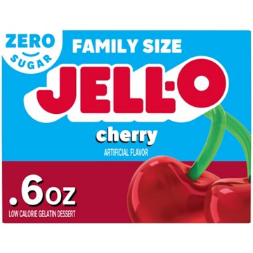 Jell-O Sugar Free Cherry Instant Gelatin Mix, 0.6 oz