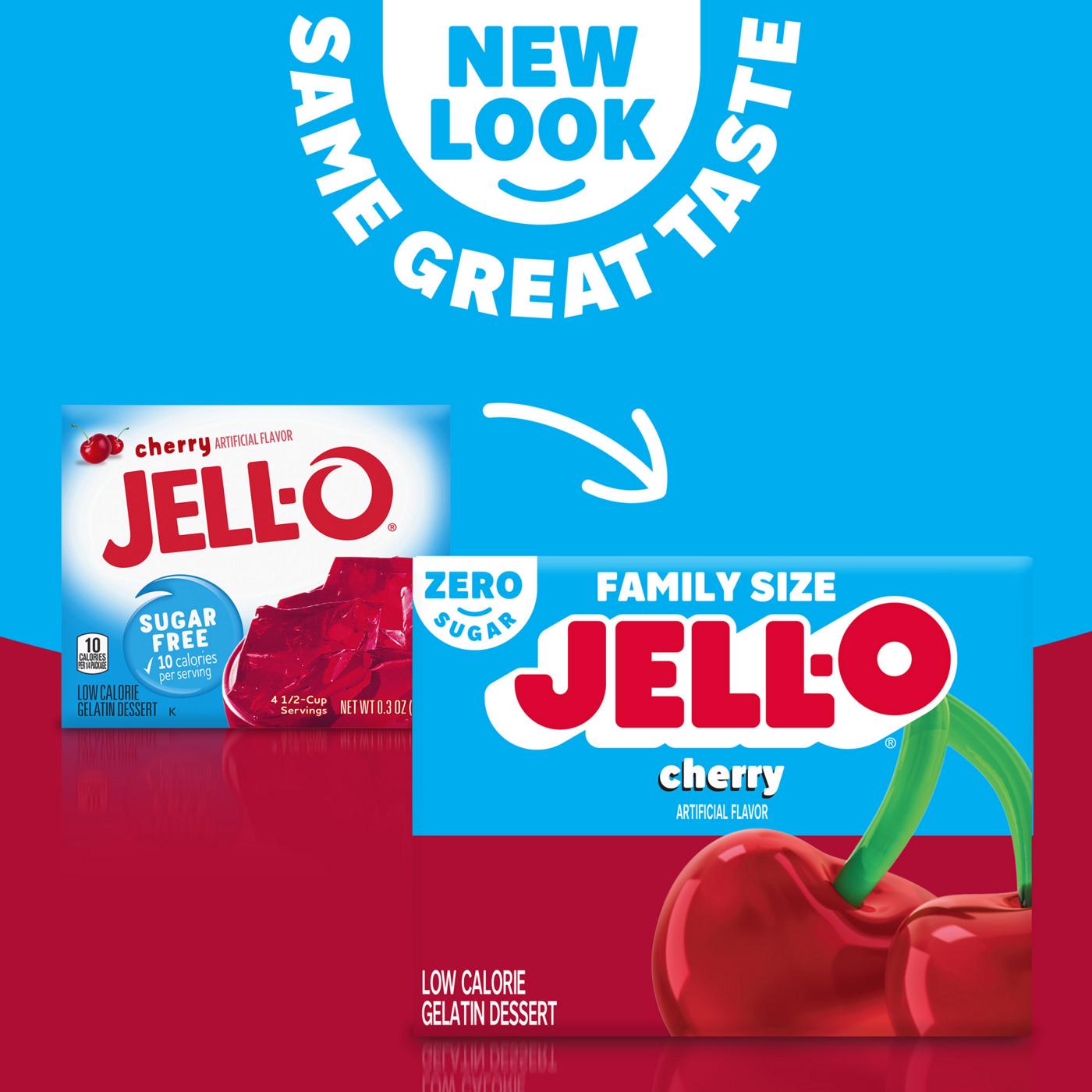 Jell-O Sugar Free Cherry Instant Gelatin Mix; image 3 of 5