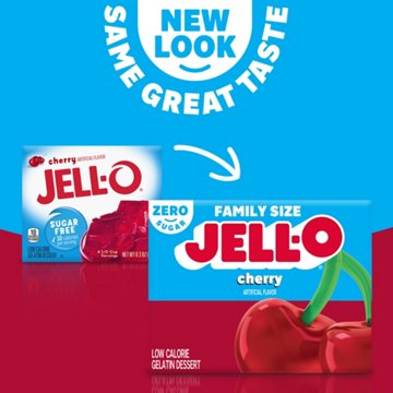 Jell-O Sugar Free Cherry Instant Gelatin Mix, 0.6 oz
