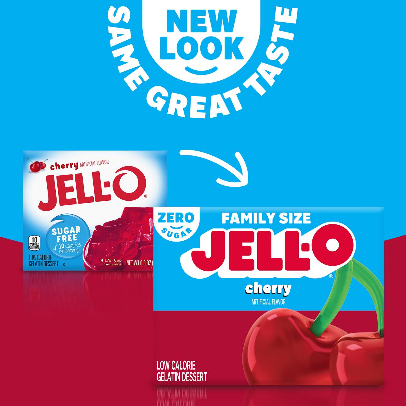 Jell-O Zero Sugar Cherry Gelatin Dessert Mix; image 4 of 5