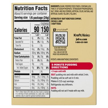 Jell-O Vanilla Instant Pudding Mix - Family Size, 5.1 oz