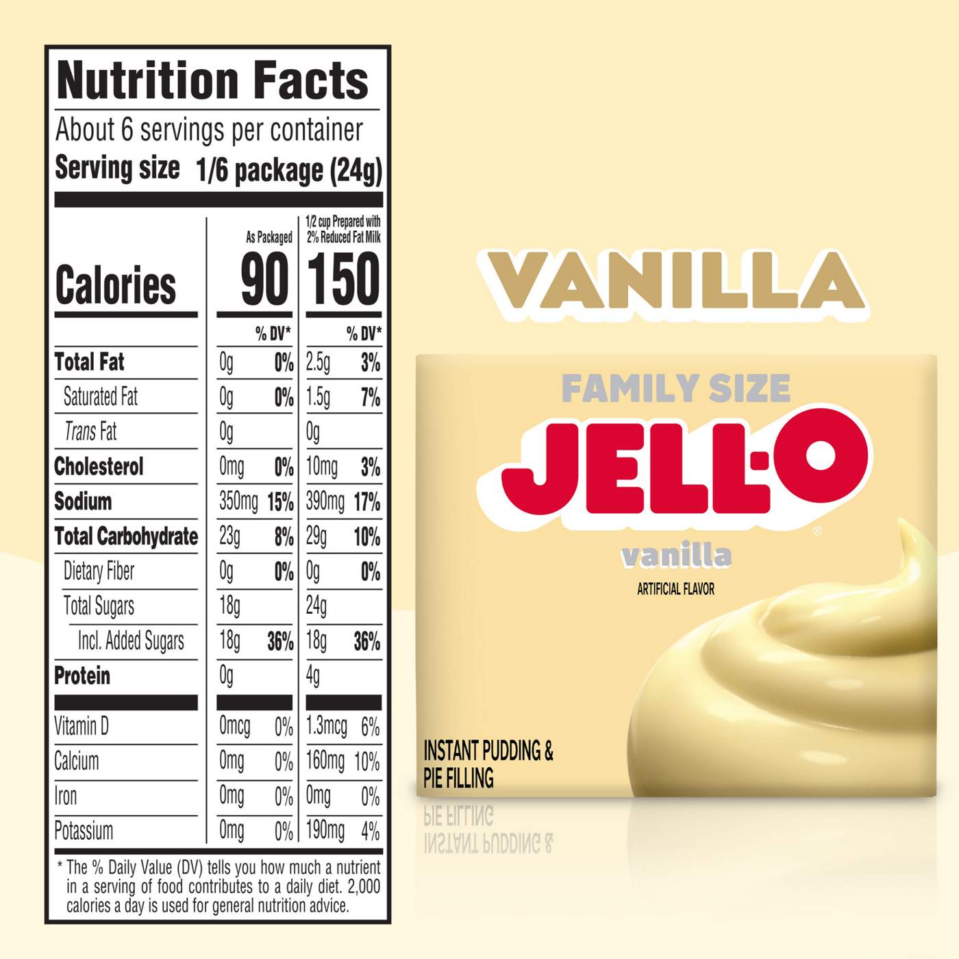 Jell-O Vanilla Instant Pudding Mix; image 5 of 9