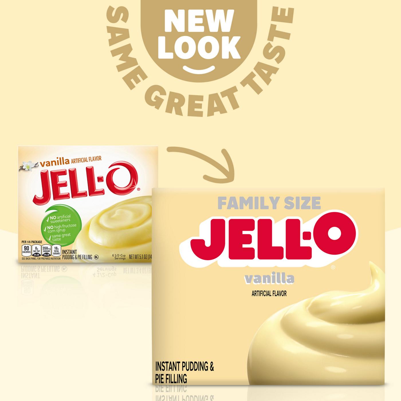 Jell-O Vanilla Instant Pudding Mix - Family Size; image 5 of 5