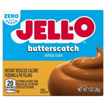 Jell-O Sugar Free Butterscotch Instant Pudding Mix, 1 oz