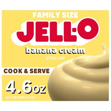 Jell-O Cook & Serve Banana Cream Pudding Mix, 4.6 oz