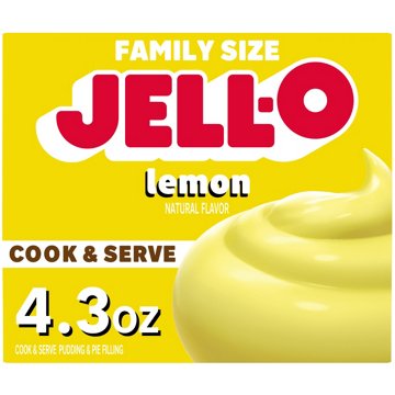 Jell-O Cook & Serve Lemon Pudding Mix - Family Size