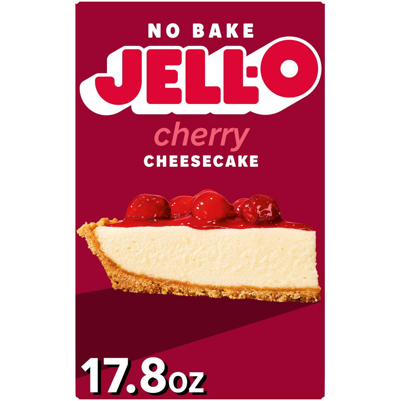Jell-O No Bake Cherry Cheesecake Dessert; image 1 of 5