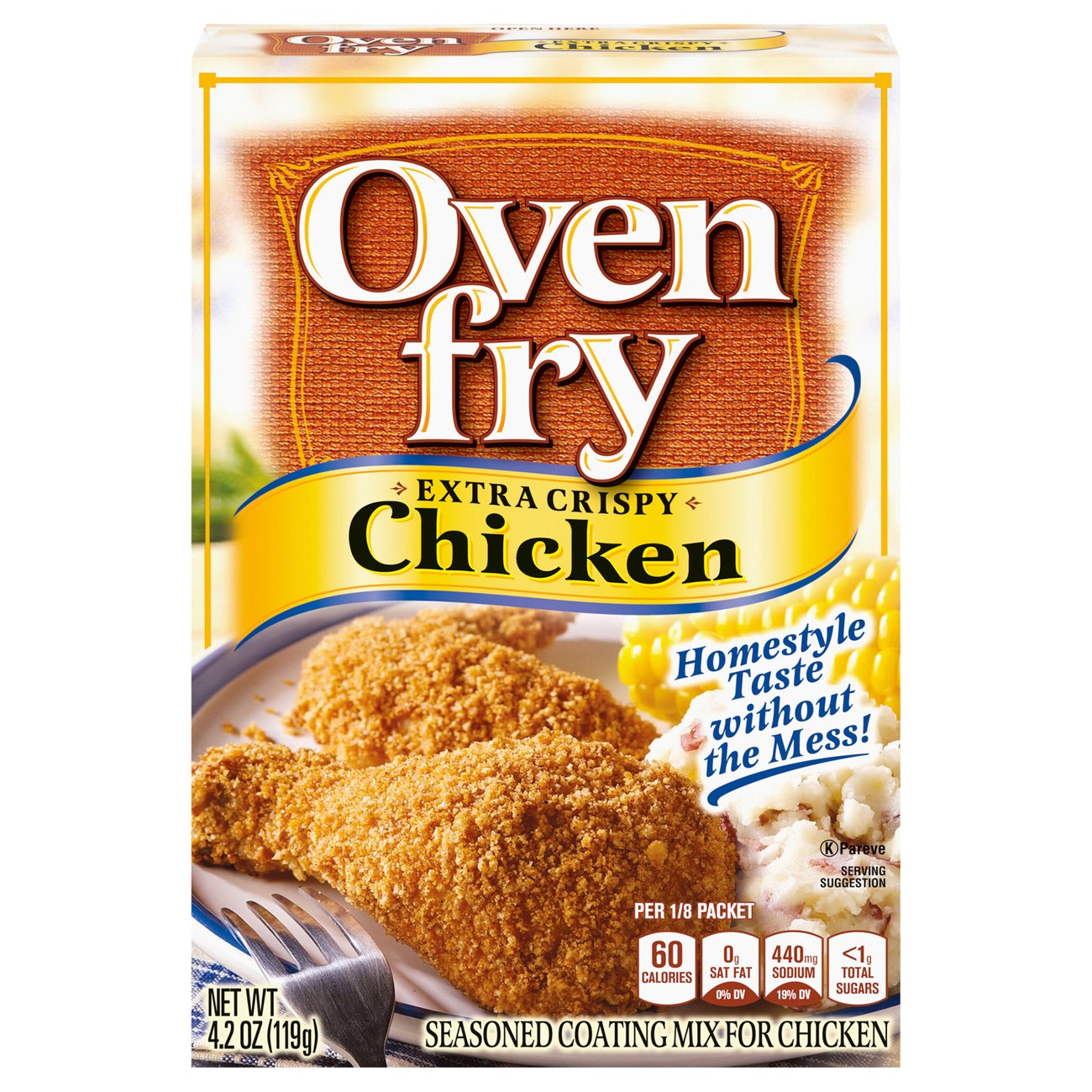 Oven Fry Extra Crispy Chicken Seasoned Coating Mix - Shop Breading