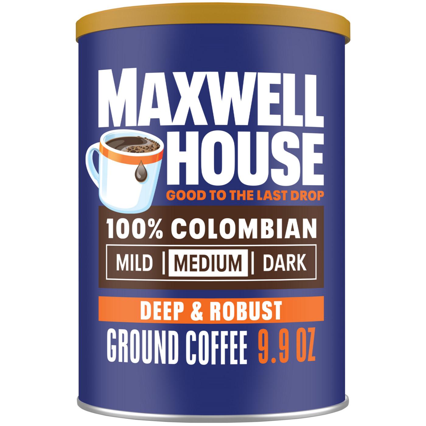 Maxwell House 100% Colombian Ground Coffee, 9.9 oz Canister; image 1 of 5