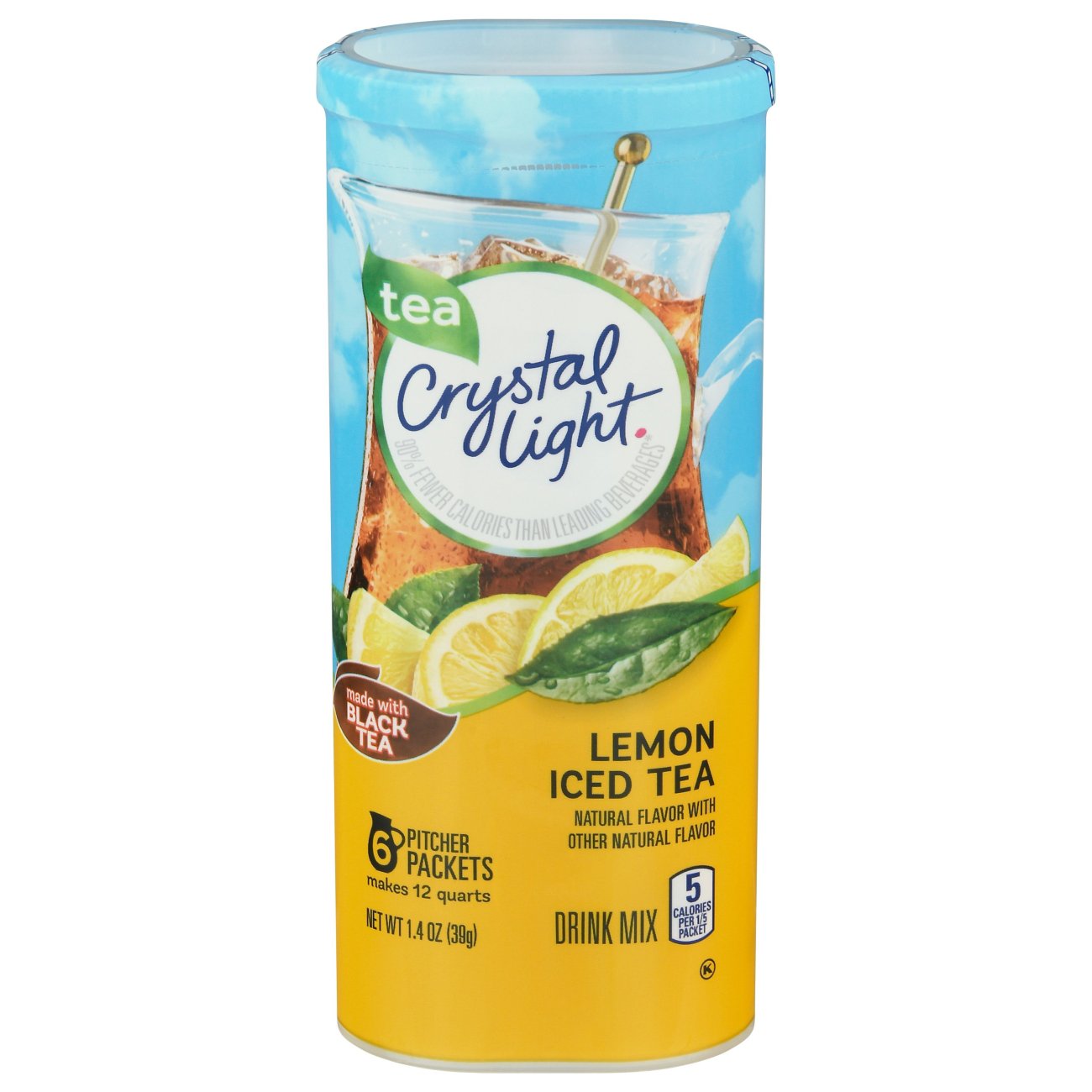 Crystal Light Tea Natural Lemon Iced Tea Drink Mix Shop Mixes And Flavor Enhancers At H E B 4579