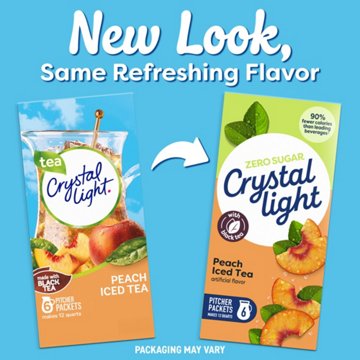 Crystal Light Peach Iced Tea Drink Mix, 6 ct