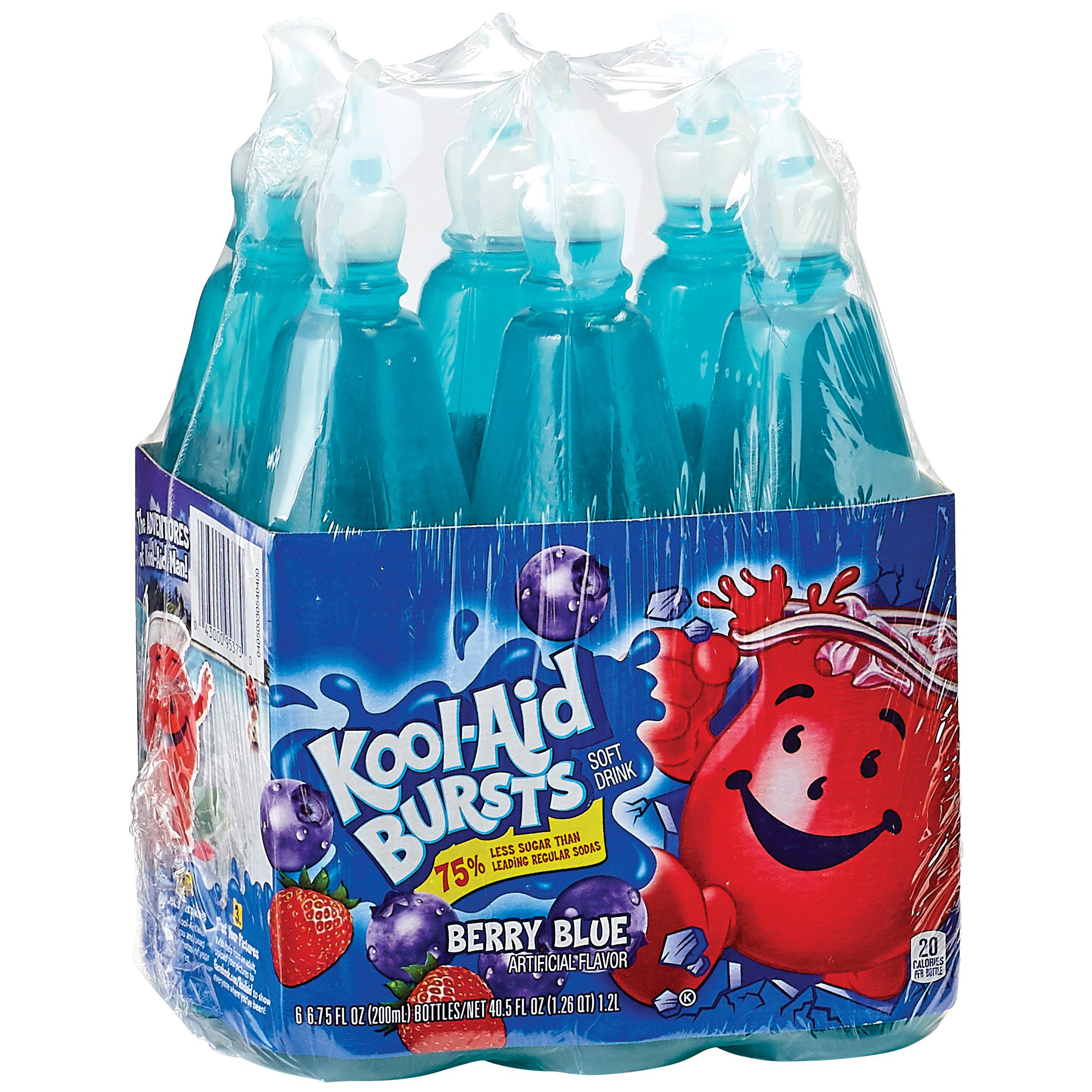 Kool Aid Bursts Berry Blue Soft Drink 6 75 Oz Bottles Shop Juice At H E B