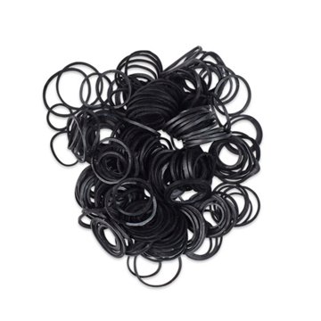 Scunci Small Black Rubber Bands, 250 ct