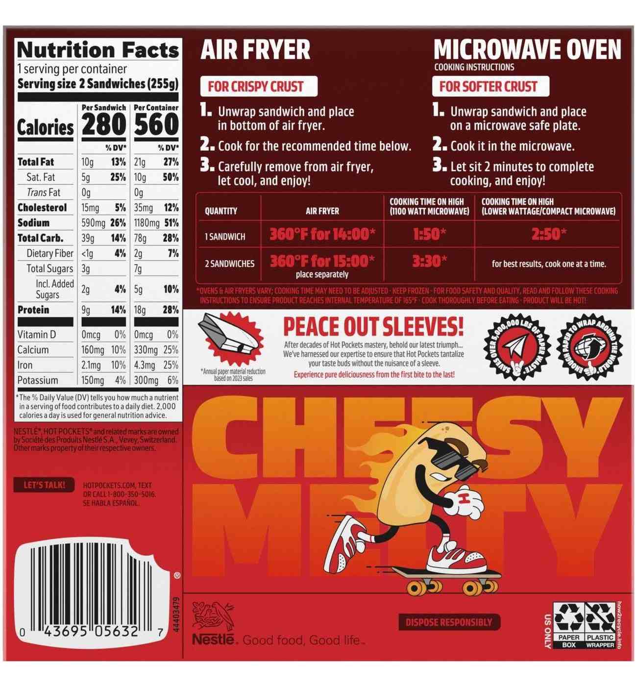 Hot Pockets Hickory Ham & Cheddar Frozen Sandwiches - Croissant Crust; image 7 of 9