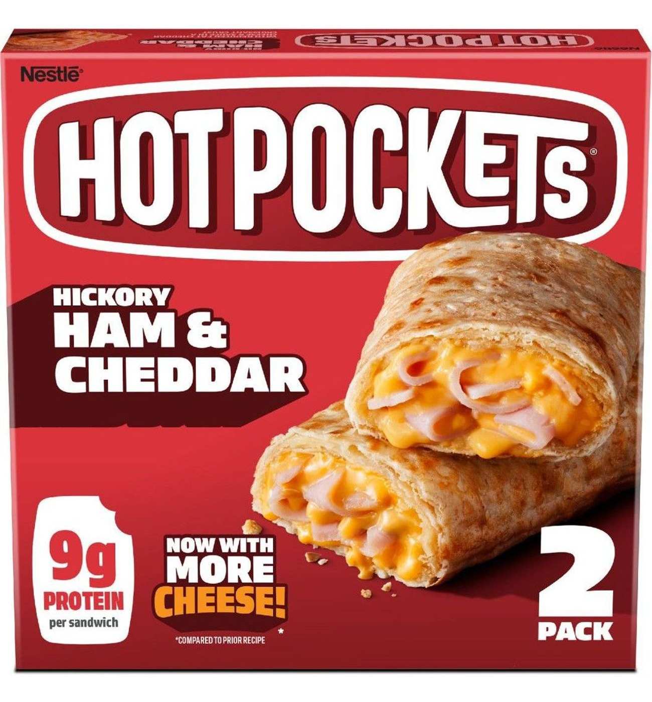 Hot Pockets Hickory Ham & Cheddar Frozen Sandwiches - Croissant Crust; image 8 of 9
