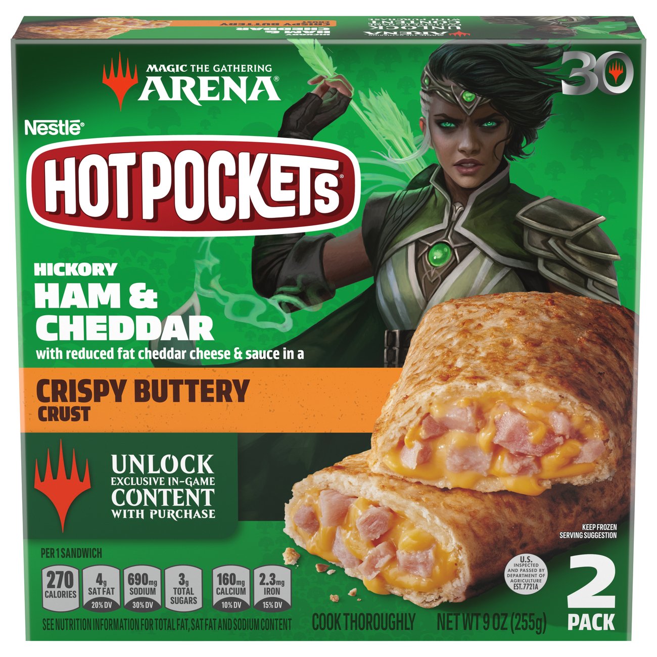 Hot Pockets Ham & Cheese Crispy Buttery Seasoned Crust Sandwiches