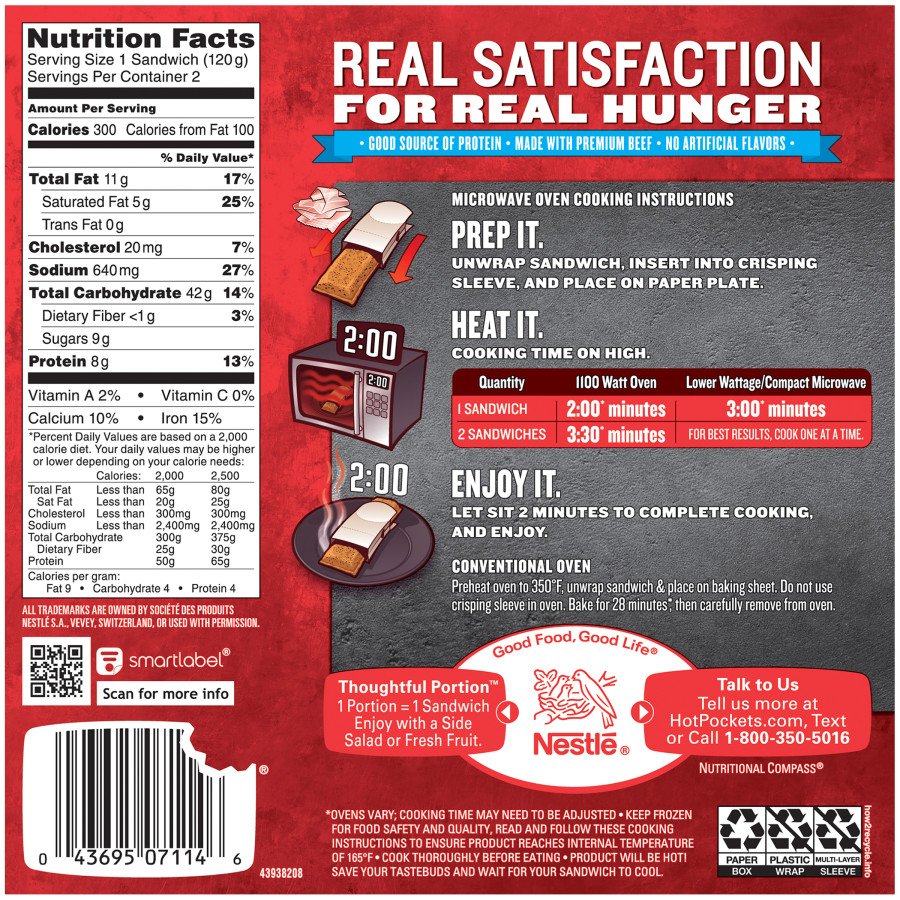 How long to cook a Hot Pocket in the microwave: basic timing