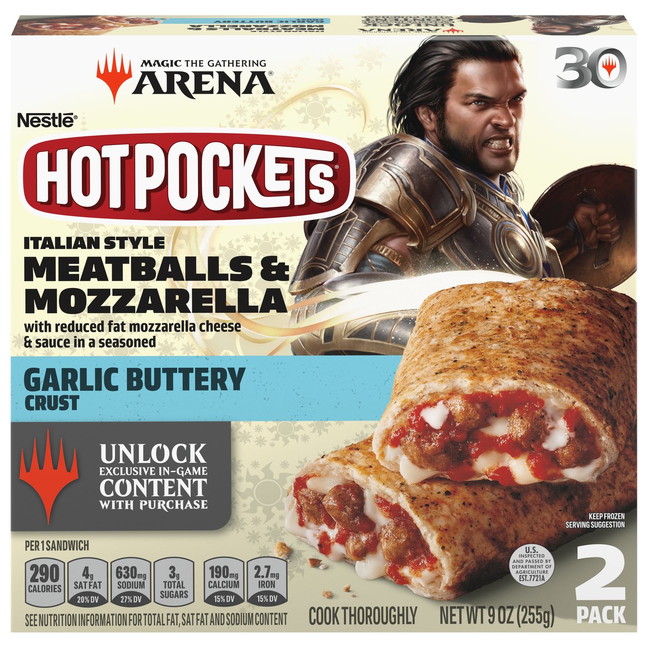 Hot Pockets Meatballs & Mozzarella with Garlic Buttery Seasoned Crust