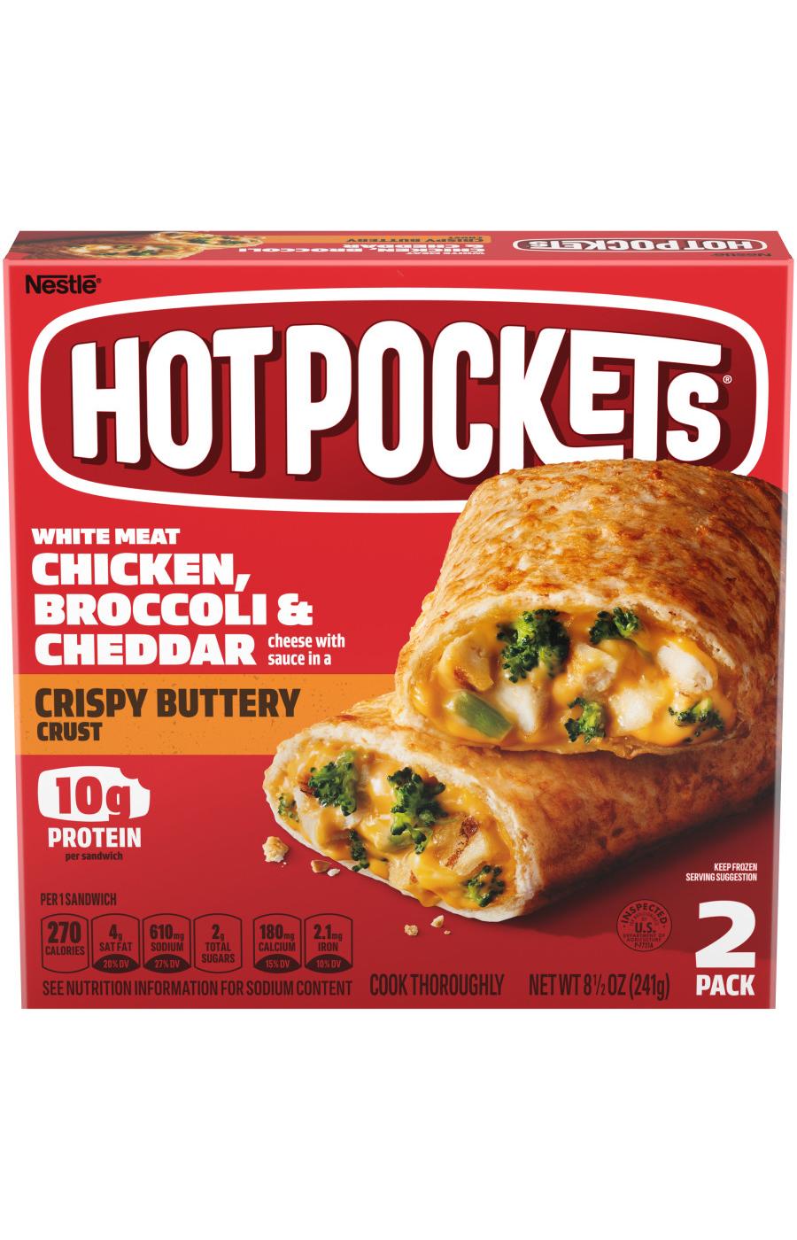 Hot Pockets Chicken, Broccoli & Cheddar Crispy Buttery Crust Frozen Snacks; image 5 of 8
