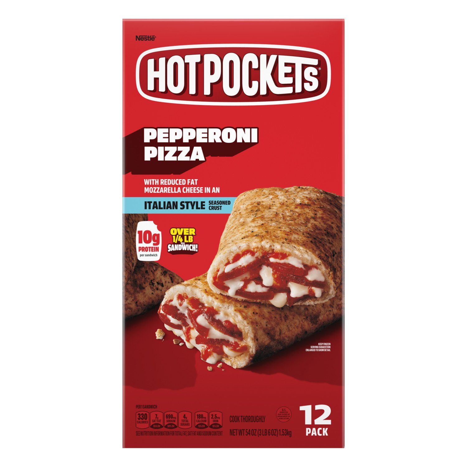 Hot Pockets Pepperoni Pizza Garlic Buttery Crust Frozen Sandwiches