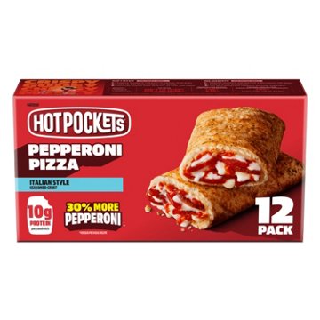 Hot Pockets Pepperoni Pizza Frozen Sandwiches - Italian Seasoned Crust, 12 ct
